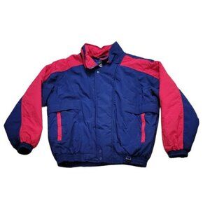 Glacier's Edge Vintage Men Large Blue Red Full Zip Winter Long Sleeve Jacket
